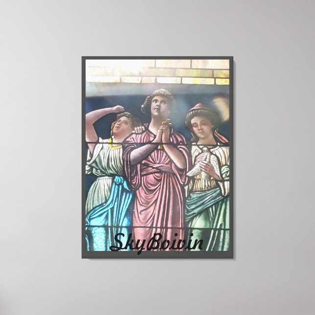 Toile à travers l'affiche en verre (Recto)