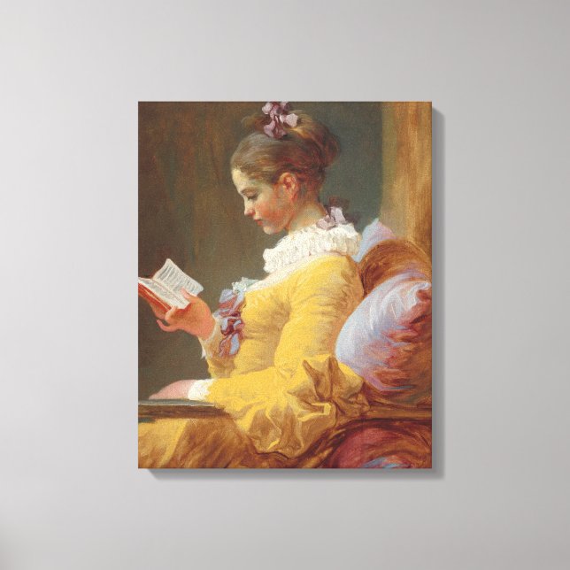 Toile A Young Girl Reading, The Reader de J. Fragonard (Recto)