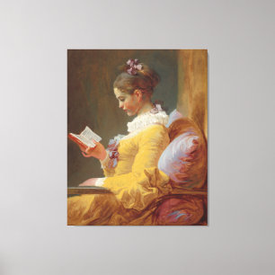 Toile A Young Girl Reading, The Reader de J. Fragonard