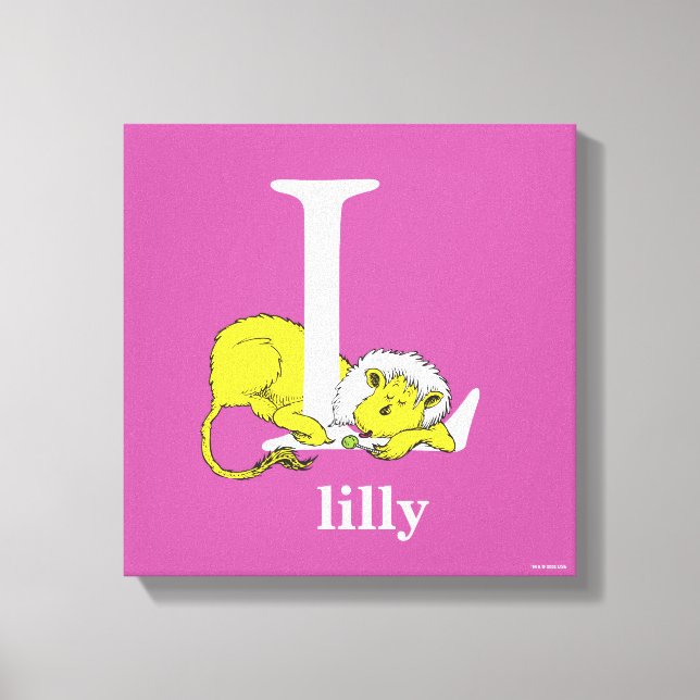 Toile ABC du Dr Seuss : Lettre L - Blanc | Ajouter Votre (Recto)