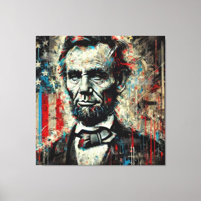 TOILE ABE LINCOLN 16E PRÉSIDENT DES ÉTATS-UNIS 12 (Recto)