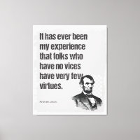 Abe Lincoln Vice & Virtue Citation Art