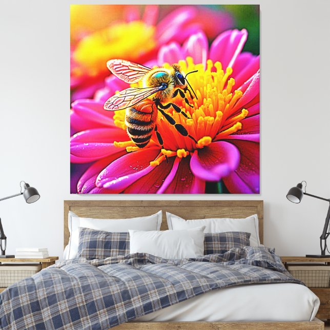 Toile Abee en effervescence sur la conception de la fleu (Insitu(Chambre))