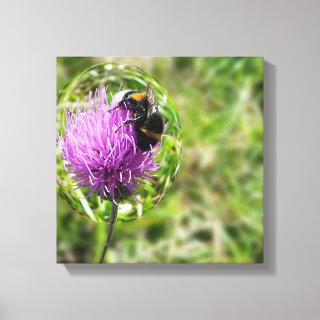 Toile Abeille en bulle (Recto)