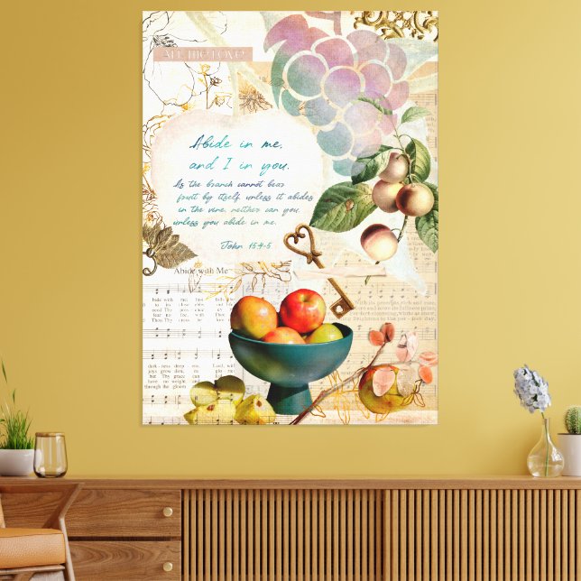 Toile Abide in Me Fruitative Faith Poster (Insitu(Salon))