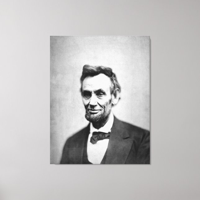 Toile ABRAHAM LINCOLN Daguereotype par Alexander Gardner (Recto)