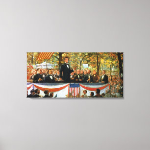 Toile Abraham Lincoln et Stephen A. Douglas