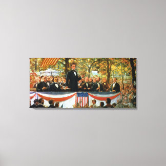 Toile Abraham Lincoln et Stephen A. Douglas