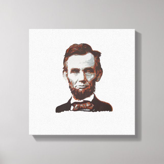 Toile Abraham Lincoln Hand Painted by Mark Elsen (Recto)