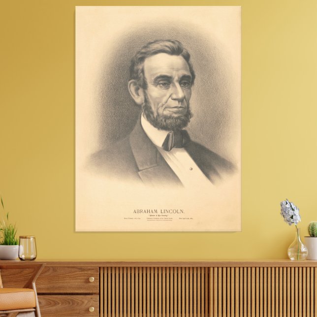 Toile Abraham Lincoln, « Sauveur de son pays » (Insitu(Salon))