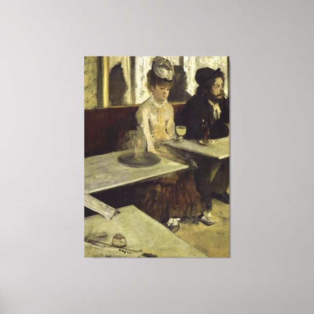 Toile Absinthe Drinker ou L'Absinthe by Edgar Degas (Recto)