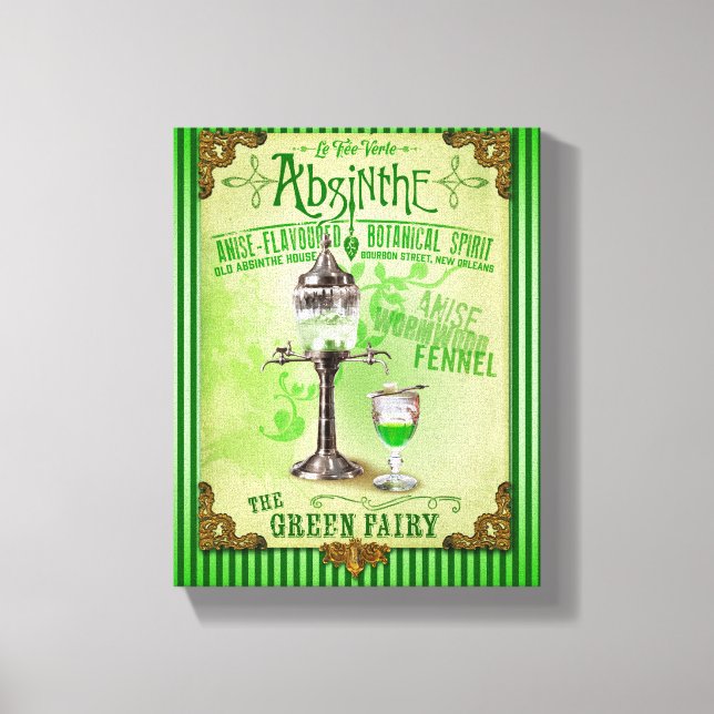 Toile Absinthe "La Fée Verte" (Recto)