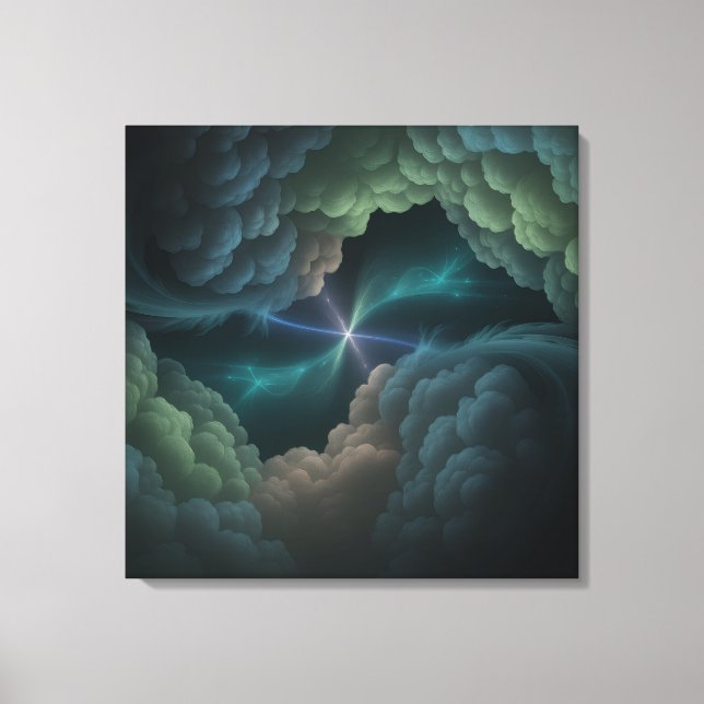 Toile Abstract Cosmic Cloud Wall Art Canvas (Recto)