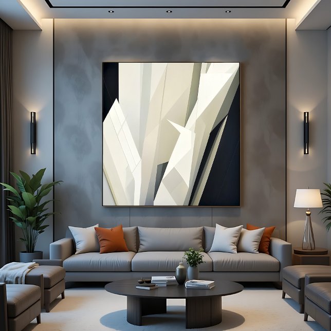 Toile Abstract Crystalline Geometry (Créateur téléchargé)