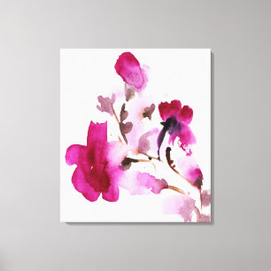 Toile Abstract floral watercolor paintings