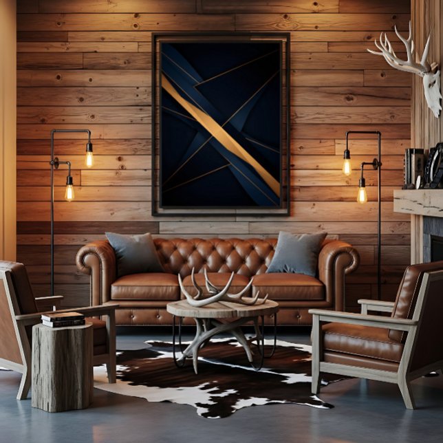 Toile Abstract Golden Connections (Créateur téléchargé)