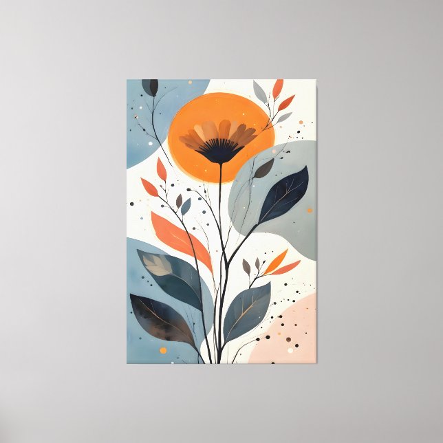 Toile Abstract Minimalist Floral Botanical Art Illustrat (Recto)