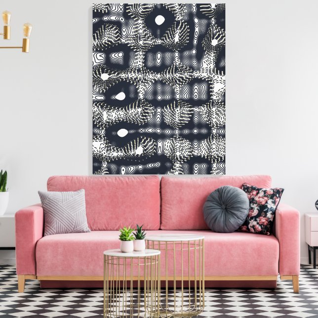 Toile Abstract Minimalist Quantum Mechanics pattern  (Insitu(Salon))
