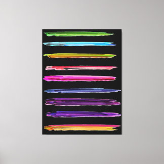 Toile Abstract Painting Colorful Paint Brush Strokes