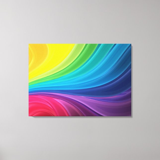Toile Abstract Rainbow Wrapped Canvas Print (Recto)