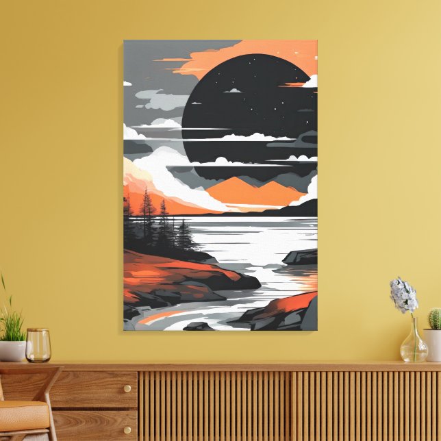 Toile Abstract Sunset (Insitu(Salon))