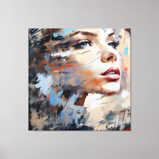 Toile Abstract woman face 01