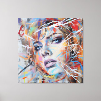 Toile Abstract woman face 02
