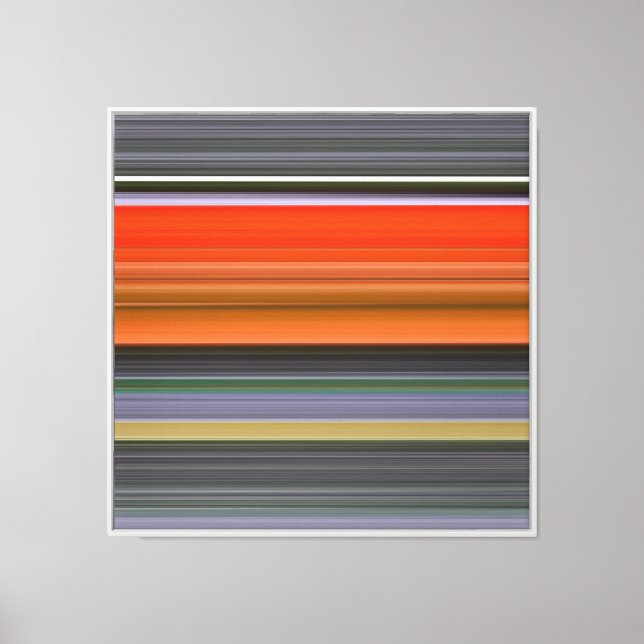 Toile Abstrait #1 : Orange et gris (Recto)