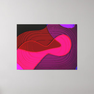 Toile Abstrait 328 - violet rouge art rose design super