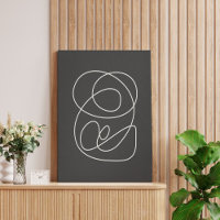 Abstrait contemporain Art Chic Blanc Noir