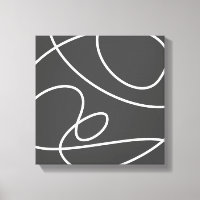 Abstrait contemporain Art moderne chic noir blanc