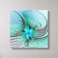 Abstrait De Bleu, Art Fractal Moderne