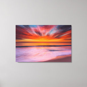 Toile Abstrait de coucher de soleil de la plage de Tamar