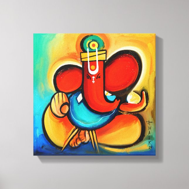 Toile Abstrait de Ganesha (Recto)