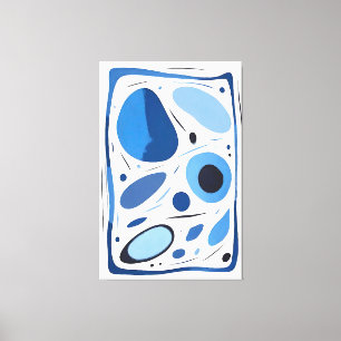 Toile Abstrait de la folie du miroir circulaire