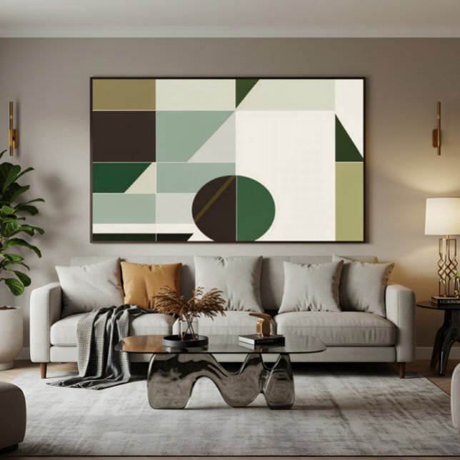 Toile Abstrait Géométrique Tons Terreux Modernes (Créateur téléchargé)