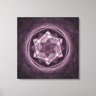 Toile Abstrait gris foncé violet fractal