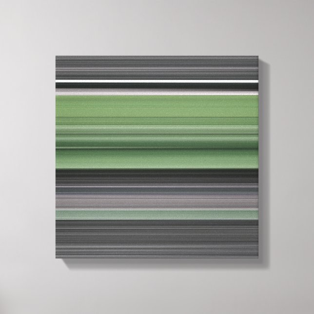 Toile Abstrait n° 1 : vert olive et gris (Recto)