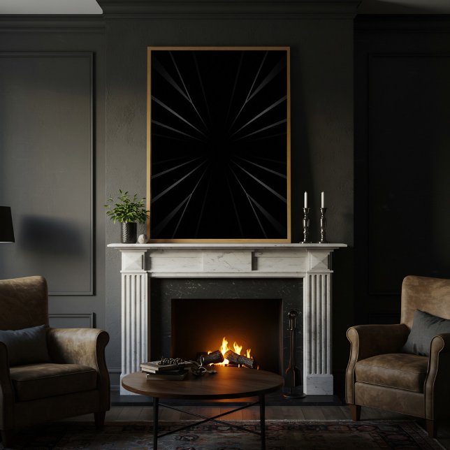 Toile Abstrait sombre radial (Créateur téléchargé)