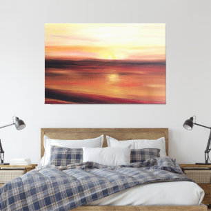 Toile Abstrait Sunset Art contemporain moderne