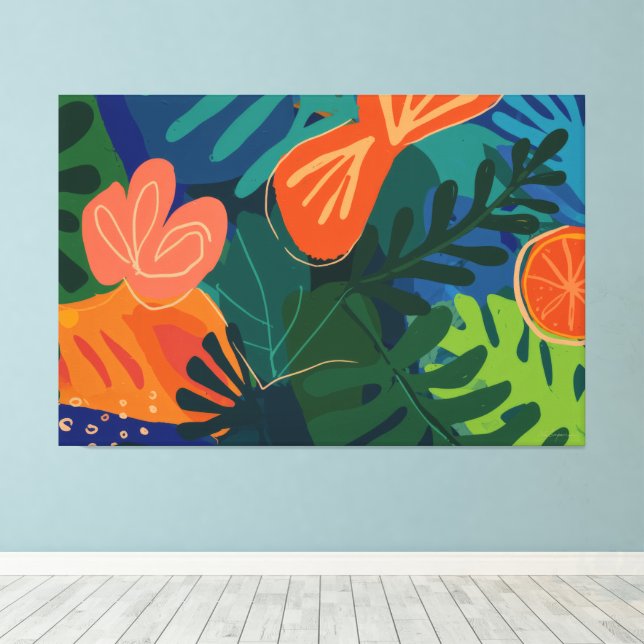 Toile Abstrait tropical (Insitu (Plancher de Bois))