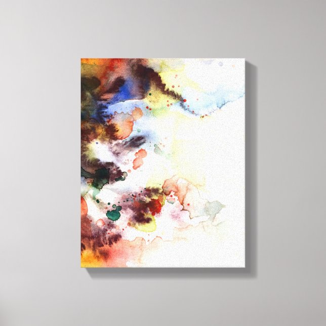 Toile Abstraite aquarelle grunge texture avec peinture (Recto)
