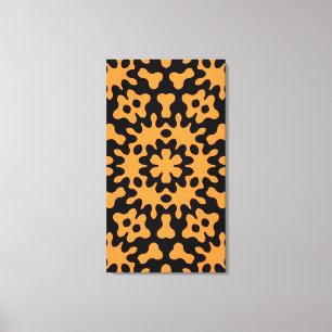 Toile Abstraite Art Orange Retro