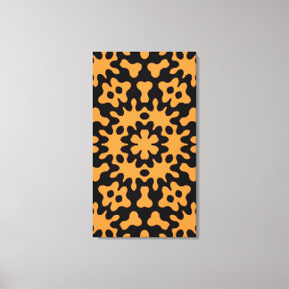 Toile Abstraite Art Orange Retro
