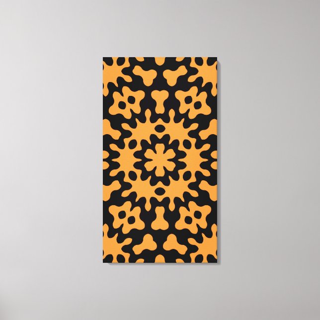 Toile Abstraite Art Orange Retro (Recto)