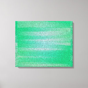 Toile Abstraite en mosaïque verte personnalisable