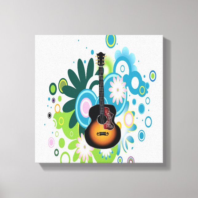 Toile Abstraite enveloppée de guitare (Recto)
