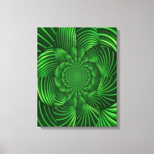 Toile Abstraite enveloppée de palme hypnotique (Recto)
