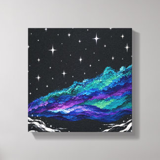 Toile abstraite étoilée de galaxie Art mural