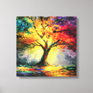 Toile Abstraite nature spirituelle Arbre de vie